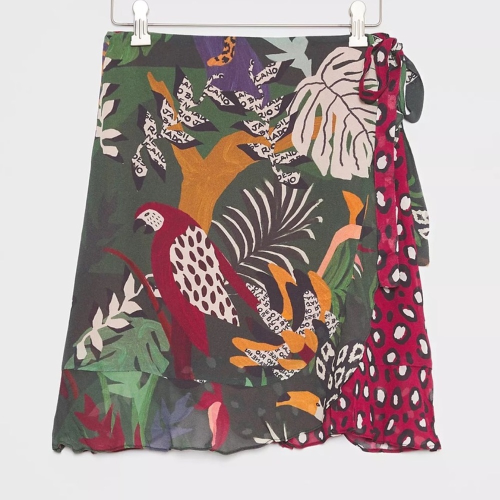 FARM Rio Anthropologie Belen Wrap Skirt